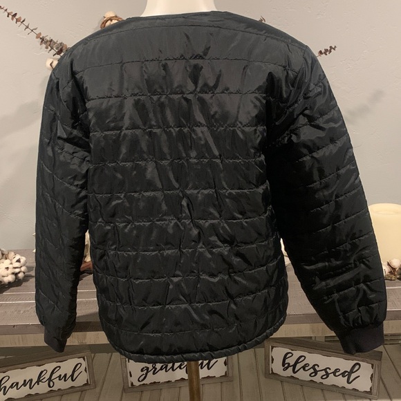 Champion Black Puffer Jacket Reversible - Picture 3 of 6
